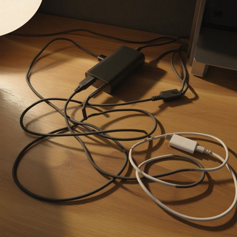 How I Stopped Cables From Falling Behind the Desk Using Binder Clips